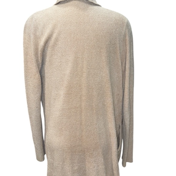Barefoot Dreams Women’s Cardigan Sz M Tan Open Front Long Sleeve Cozy Chic Lite - Picture 6 of 11